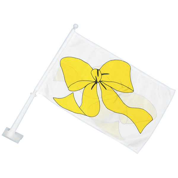 Flag Car Window/Yellow Ribbon